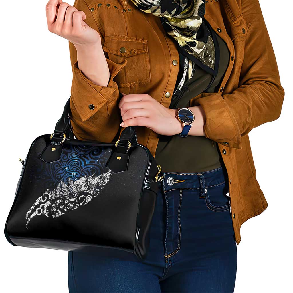 Maori Matariki Shoulder Handbag Landscape Styled Fern - Galaxy