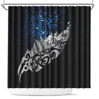 Maori Matariki Shower Curtain Landscape Styled Fern - Galaxy