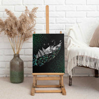 Maori Matariki Canvas Wall Art Landscape Styled Fern - Paua Shell LT7 - Polynesian Pride