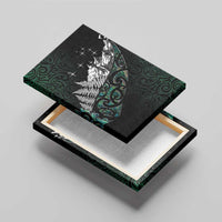 Maori Matariki Canvas Wall Art Landscape Styled Fern - Paua Shell LT7 - Polynesian Pride
