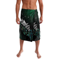 Maori Matariki Lavalava Landscape Styled Fern - Paua Shell