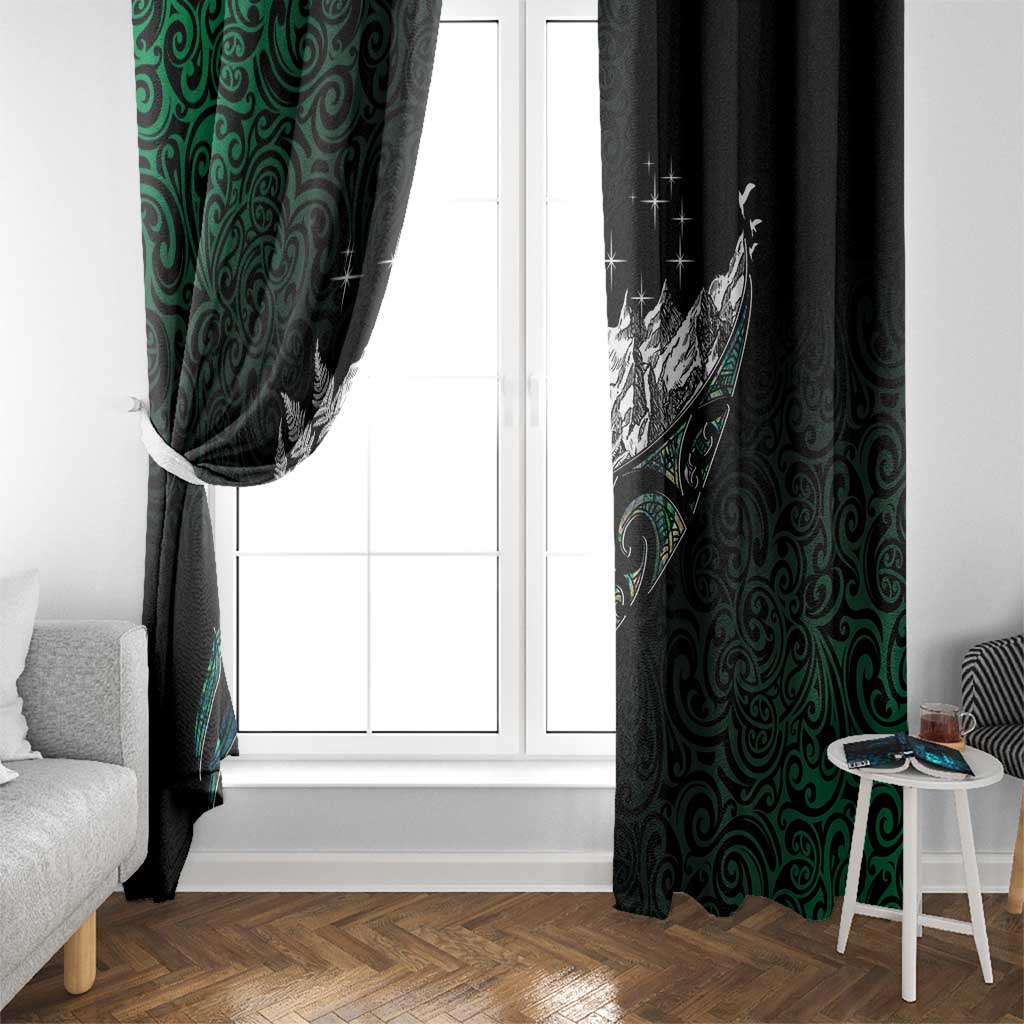 Maori Matariki Window Curtain Landscape Styled Fern - Paua Shell