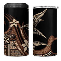 Samoa Manuia le Aso Tuto'atasi 4 in 1 Can Cooler Tumbler Siapo Mamanu Mix Tatau Marlin LT7 One Size: 16 oz Black - Polynesian Pride