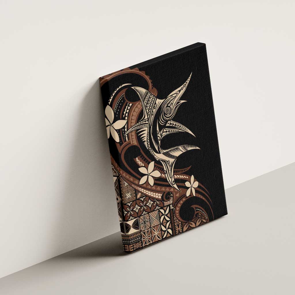 Samoa Manuia le Aso Tuto'atasi Canvas Wall Art Siapo Mamanu Mix Tatau Marlin