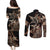 Samoa Manuia le Aso Tuto'atasi Couples Matching Puletasi and Long Sleeve Button Shirt Siapo Mamanu Mix Tatau Marlin
