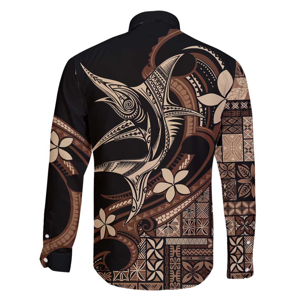 Samoa Manuia le Aso Tuto'atasi Family Matching Puletasi and Hawaiian Shirt Siapo Mamanu Mix Tatau Marlin LT7 - Polynesian Pride