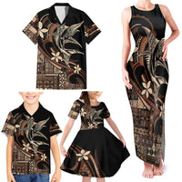 Samoa Manuia le Aso Tuto'atasi Family Matching Tank Maxi Dress and Hawaiian Shirt Siapo Mamanu Mix Tatau Marlin LT7 - Polynesian Pride