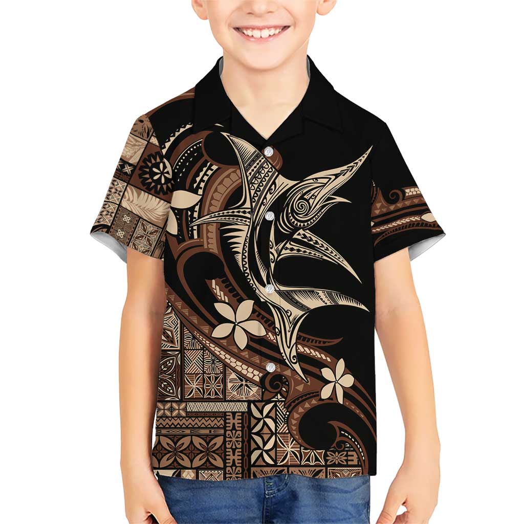 Samoa Manuia le Aso Tuto'atasi Hawaiian Shirt Siapo Mamanu Mix Tatau Marlin LT7 - Polynesian Pride