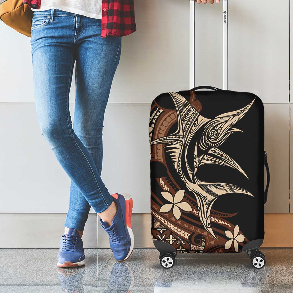 Samoa Manuia le Aso Tuto'atasi Luggage Cover Siapo Mamanu Mix Tatau Marlin LT7 - Polynesian Pride