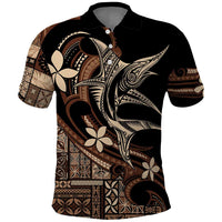 Samoa Manuia le Aso Tuto'atasi Polo Shirt Siapo Mamanu Mix Tatau Marlin LT7 Black - Polynesian Pride