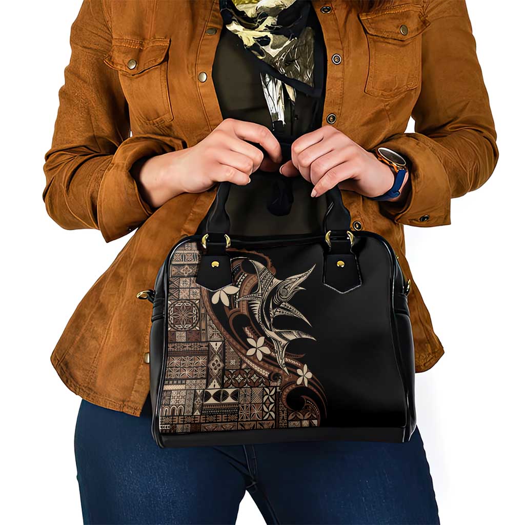 Samoa Manuia le Aso Tuto'atasi Shoulder Handbag Siapo Mamanu Mix Tatau Marlin