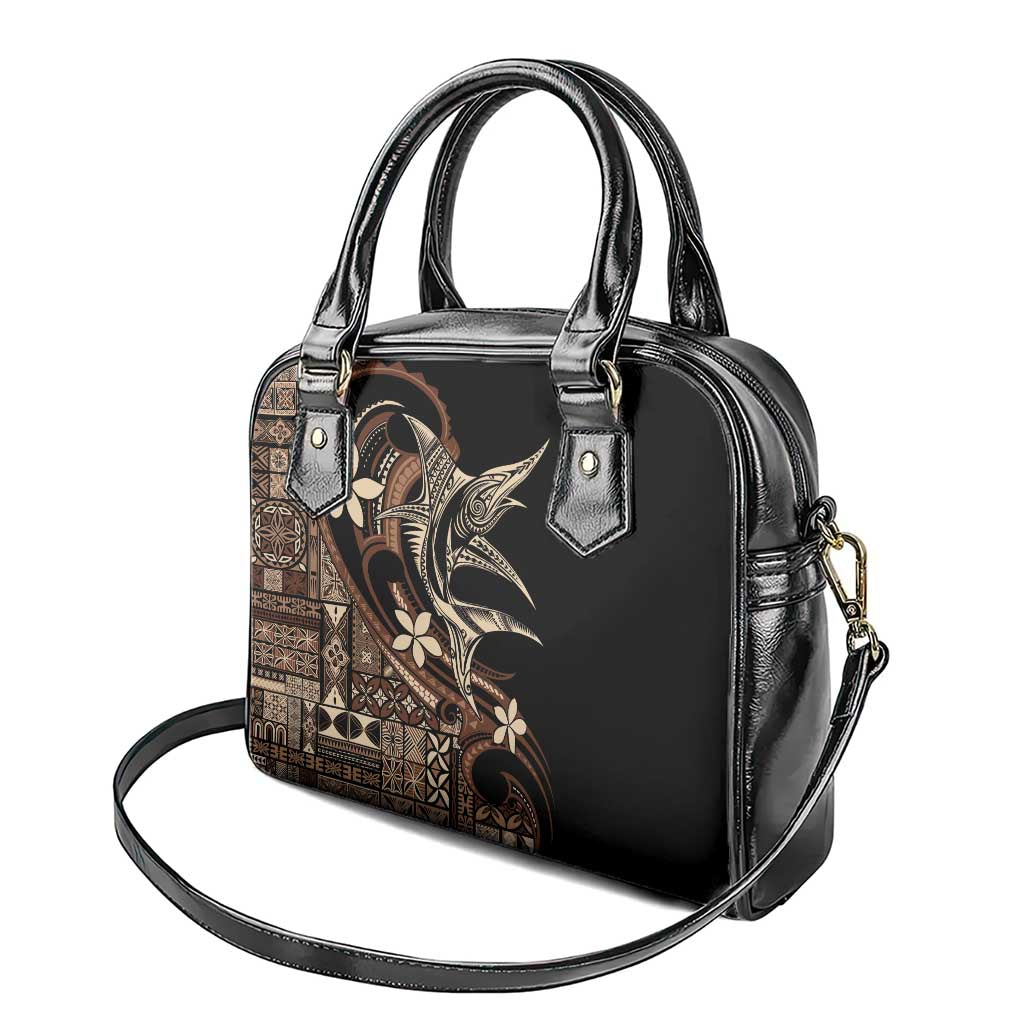 Samoa Manuia le Aso Tuto'atasi Shoulder Handbag Siapo Mamanu Mix Tatau Marlin