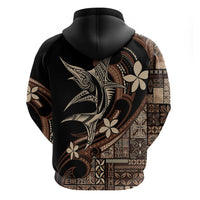 Samoa Manuia le Aso Tuto'atasi Zip Hoodie Siapo Mamanu Mix Tatau Marlin LT7 - Polynesian Pride