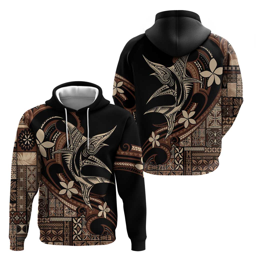 Samoa Manuia le Aso Tuto'atasi Zip Hoodie Siapo Mamanu Mix Tatau Marlin LT7 - Polynesian Pride