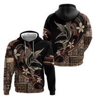 Samoa Manuia le Aso Tuto'atasi Zip Hoodie Siapo Mamanu Mix Tatau Marlin LT7 - Polynesian Pride