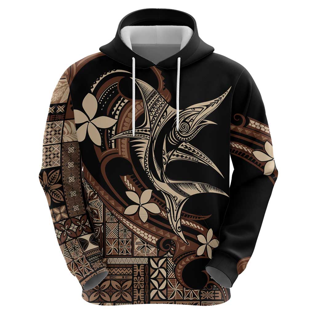 Samoa Manuia le Aso Tuto'atasi Zip Hoodie Siapo Mamanu Mix Tatau Marlin LT7 - Polynesian Pride