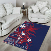 Samoa Manuia le Aso Tuto'atasi Area Rug Siapo Mamanu Mix Tatau Marlin - Flag Color LT7 - Polynesian Pride