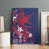 Samoa Manuia le Aso Tuto'atasi Canvas Wall Art Siapo Mamanu Mix Tatau Marlin - Flag Color LT7 - Polynesian Pride