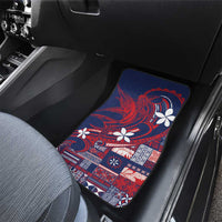Samoa Manuia le Aso Tuto'atasi Car Mats Siapo Mamanu Mix Tatau Marlin - Flag Color LT7 - Polynesian Pride