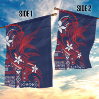 Samoa Manuia le Aso Tuto'atasi Garden Flag Siapo Mamanu Mix Tatau Marlin - Flag Color LT7 - Polynesian Pride