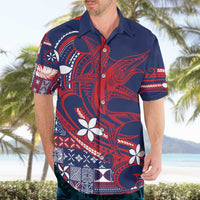 Samoa Manuia le Aso Tuto'atasi Hawaiian Shirt Siapo Mamanu Mix Tatau Marlin - Flag Color LT7 - Polynesian Pride