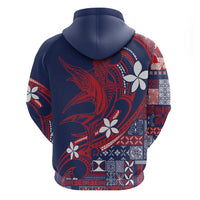 Samoa Manuia le Aso Tuto'atasi Hoodie Siapo Mamanu Mix Tatau Marlin - Flag Color LT7 - Polynesian Pride