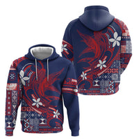 Samoa Manuia le Aso Tuto'atasi Hoodie Siapo Mamanu Mix Tatau Marlin - Flag Color LT7 - Polynesian Pride
