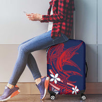 Samoa Manuia le Aso Tuto'atasi Luggage Cover Siapo Mamanu Mix Tatau Marlin - Flag Color LT7 - Polynesian Pride
