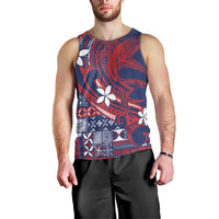 Samoa Manuia le Aso Tuto'atasi Men Tank Top Siapo Mamanu Mix Tatau Marlin - Flag Color LT7 - Polynesian Pride
