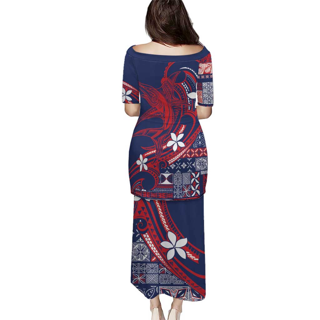 Samoa Manuia le Aso Tuto'atasi Puletasi Siapo Mamanu Mix Tatau Marlin - Flag Color LT7 - Polynesian Pride