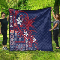 Samoa Manuia le Aso Tuto'atasi Quilt Siapo Mamanu Mix Tatau Marlin - Flag Color LT7 - Polynesian Pride