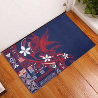 Samoa Manuia le Aso Tuto'atasi Rubber Doormat Siapo Mamanu Mix Tatau Marlin - Flag Color LT7 - Polynesian Pride