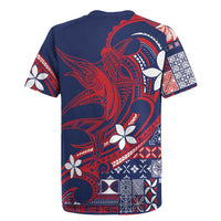 Samoa Manuia le Aso Tuto'atasi Rugby Jersey Siapo Mamanu Mix Tatau Marlin - Flag Color LT7 - Polynesian Pride