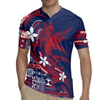 Samoa Manuia le Aso Tuto'atasi Rugby Jersey Siapo Mamanu Mix Tatau Marlin - Flag Color LT7 - Polynesian Pride