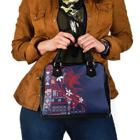 Samoa Manuia le Aso Tuto'atasi Shoulder Handbag Siapo Mamanu Mix Tatau Marlin - Flag Color LT7 - Polynesian Pride