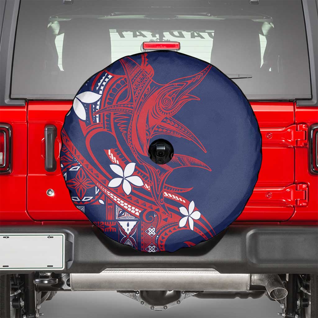 Samoa Manuia le Aso Tuto'atasi Spare Tire Cover Siapo Mamanu Mix Tatau Marlin - Flag Color LT7 - Polynesian Pride