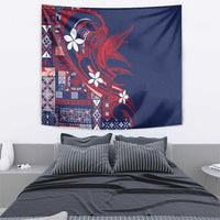 Samoa Manuia le Aso Tuto'atasi Tapestry Siapo Mamanu Mix Tatau Marlin - Flag Color LT7 - Polynesian Pride