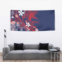 Samoa Manuia le Aso Tuto'atasi Tapestry Siapo Mamanu Mix Tatau Marlin - Flag Color LT7 - Polynesian Pride