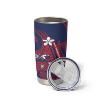 Samoa Manuia le Aso Tuto'atasi Tumbler Cup Siapo Mamanu Mix Tatau Marlin - Flag Color LT7 - Polynesian Pride