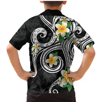 Kanaka Maoli Hawaii Plumeria Family Matching Mermaid Dress and Hawaiian Shirt Dancing Tentacles Black Style LT7 - Polynesian Pride