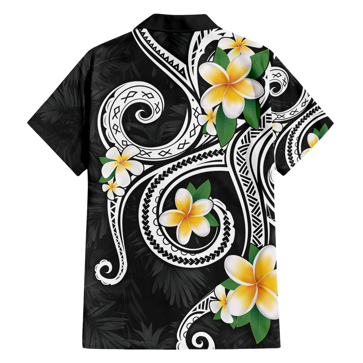 Kanaka Maoli Hawaii Plumeria Family Matching Summer Maxi Dress and Hawaiian Shirt Dancing Tentacles Black Style LT7 - Polynesian Pride