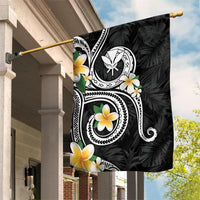 Kanaka Maoli Hawaii Plumeria Garden Flag Dancing Tentacles Black Style LT7 House Flag Black - Polynesian Pride