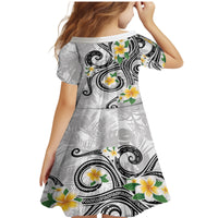 Kanaka Maoli Hawaii Plumeria Family Matching Mermaid Dress and Hawaiian Shirt Dancing Tentacles White Style LT7 - Polynesian Pride
