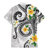 Kanaka Maoli Hawaii Plumeria Family Matching Mermaid Dress and Hawaiian Shirt Dancing Tentacles White Style LT7 - Polynesian Pride
