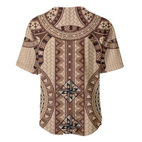 Bula Fiji Vintage Baseball Jersey Brown Masi Motifs LT7 - Polynesian Pride