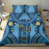 Bula Fiji Vintage Bedding Set Prussian Blue Masi Motifs LT7 - Polynesian Pride