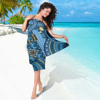 Bula Fiji Vintage Sarong Prussian Blue Masi Motifs