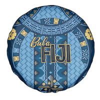 Bula Fiji Vintage Spare Tire Cover Prussian Blue Masi Motifs LT7 - Polynesian Pride