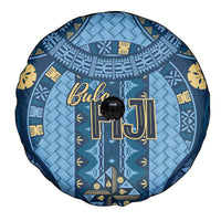 Bula Fiji Vintage Spare Tire Cover Prussian Blue Masi Motifs LT7 - Polynesian Pride