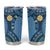Bula Fiji Vintage Tumbler Cup Prussian Blue Masi Motifs